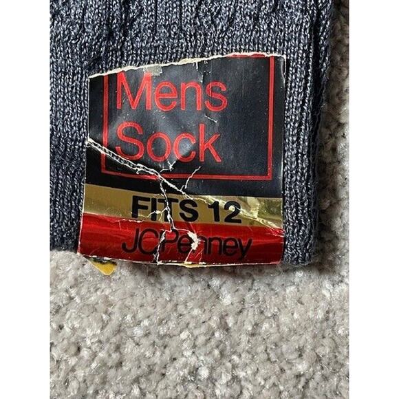 JCPenney Stretch Anklet Socks Mens Fits 10-13 Vintage Lot of 3 Gray Black - Picture 5 of 8